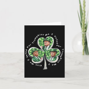 Trump St Patrick's Day 2025 Rolig Kyss Mig Jag Rös Kort
