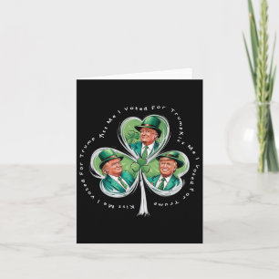 Trump St Patrick's Day 2025 Rolig Kyss Mig Jag Rös Kort