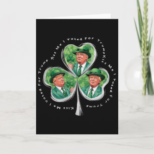 Trump St Patrick's Day 2025 Roligt Kyss Mig Jag Rö Kort