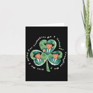 Trump St Patrick's Day 2025 Roligt Kyss Mig Jag Rö Kort