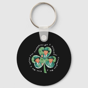 Trump St Patrick's Day 2025 Roligt Kyss Mig Jag Rö Nyckelring