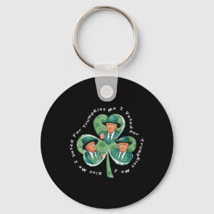 Trump St Patrick's Day 2025 Roligt Kyss Mig Jag Rö Nyckelring