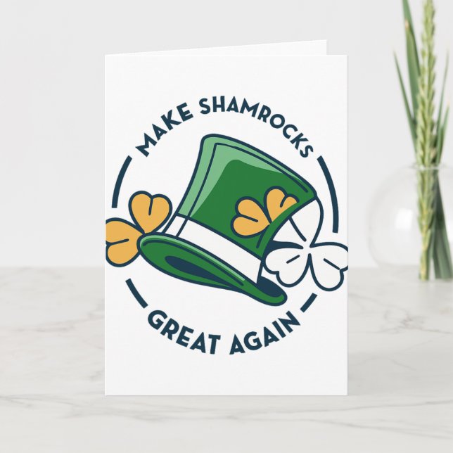 Trump St. Patrick's Day - Gör Shamrocks Stora Igen Kort (Framsida)