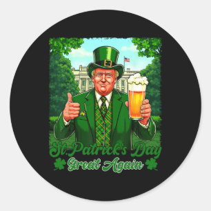 Trump St.patrick's Day - Make St. Patrick's Day Gr Runt Klistermärke