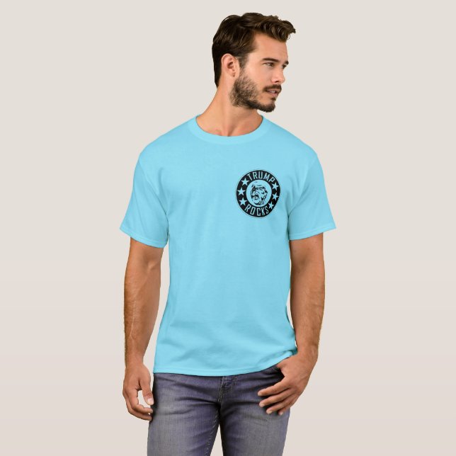 Trump Sten Manar Kortärmad T-Shirt (Hel framsida)