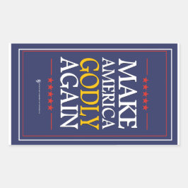 Trump - Sticker: Gör Amerika Godly igen Rektangulärt Klistermärke
