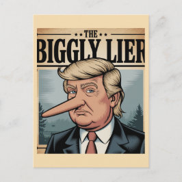 Trump Stor Lögnhals Vykort