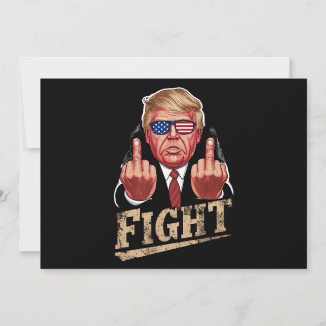 Trump Strid USA Val Retro Vintage Inbjudningar (Framsida)