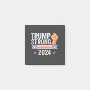 Trump Strong 2024 American Patriotic Valection Gif Post-it Block