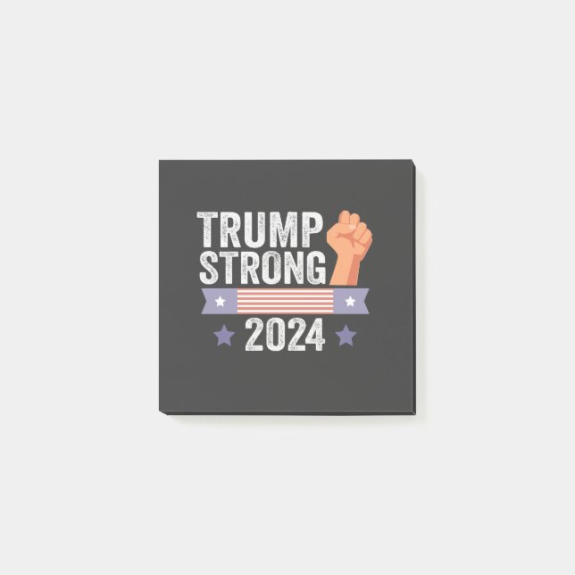 Trump Strong 2024 American Patriotic Valection Gif Post-it Block (Framsida)