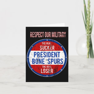 Trump Sucker Loser Vi respekterar vår militära kra Kort