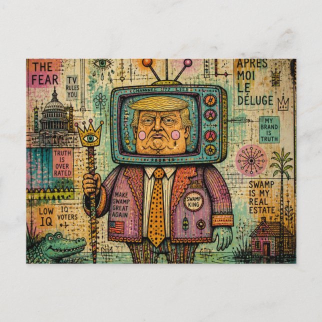 Trump Sump Reality Blandad Media Vykort (Framsida)