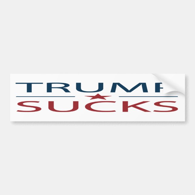 Trump Supper Anti Trump Bildekal (Framsidan)