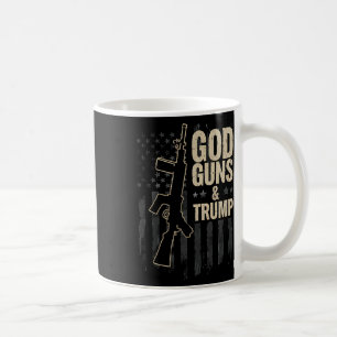 Trump Supporter God Gunes och Trump Amendment USA Kaffemugg