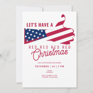 Trump Supporter Republican har en röd jul Inbjudningar