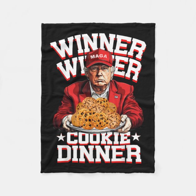 Trump Ta America Byck Funny Winner Winner Cookie Fleecefilt (Framsidan)