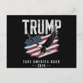 Trump Ta Amerika tillbaka 2024 års Vintage för val Vykort