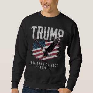 Trump Ta Amerika Tillbaka 2024 Val Vintage Lång Ärmad Tröja