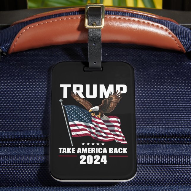 Trump Ta Amerika tillbaka amerikanska valet 2024 Bagagebricka (Framsida Insitu 2)