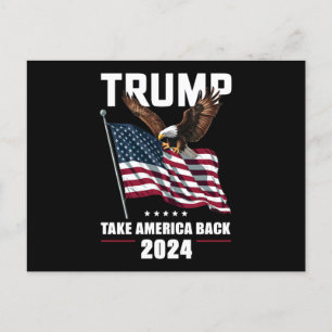 Trump Ta Amerika tillbaka amerikanska valet 2024 Vykort