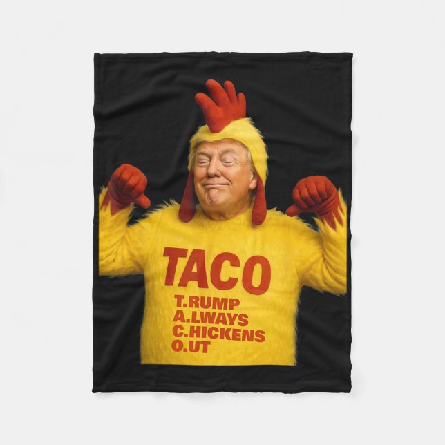 Trump Taco Trump backar alltid ur  Fleecefilt (Framsidan)