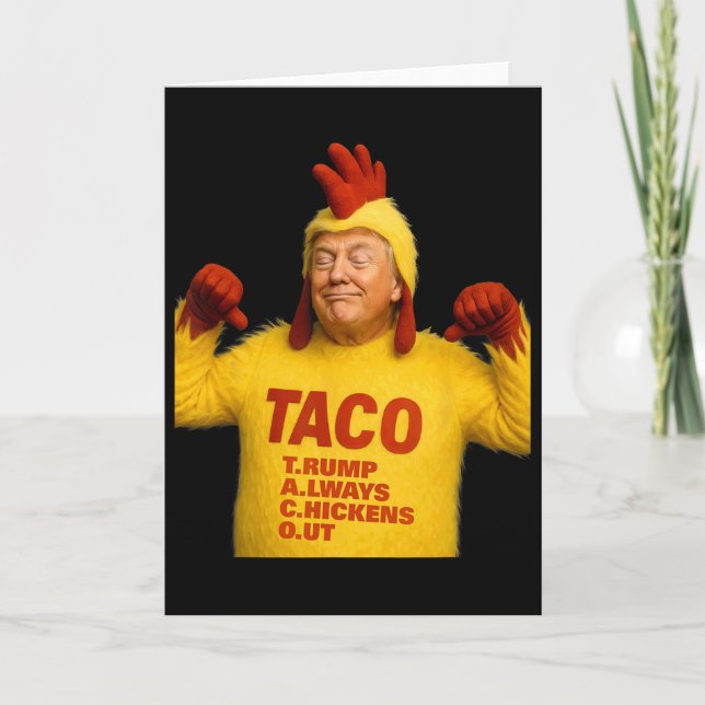Trump Taco Trump backar alltid ur  Kort (Framsida)