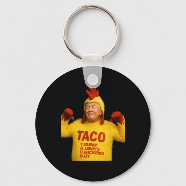 Trump Taco Trump Backar Alltid Ur  Nyckelring (Framsida)