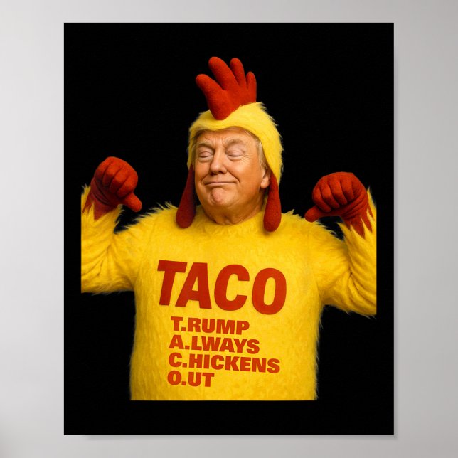 Trump Taco Trump Backar Alltid Ur  Poster (Framsidan)