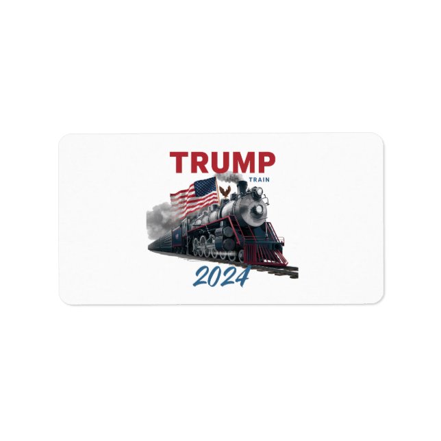 Trump Tåg 2024 Adressetikett (Framsidan)