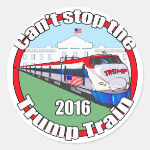 Trump Tåg 2 Runt Klistermärke