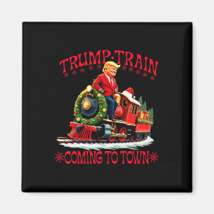 Trump Tåg jul på väg till tomten 2 Magnet