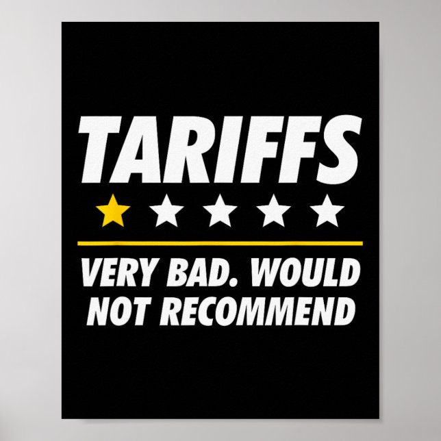 Trump Tariff Usa Would Not Recommend Tariffs Funny Poster (Framsidan)