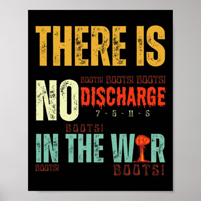 Trump Tariffs No Discharge In The War – Boots Boot Poster (Framsidan)