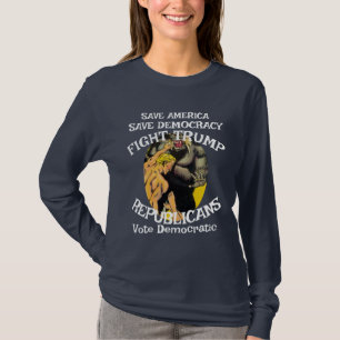 Trump Tarmrörelse Jesus Långärmad T Shirt