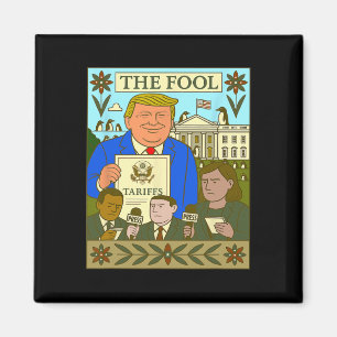 Trump Tarotkort Den Dume Påför Penguin Tullar Magnet