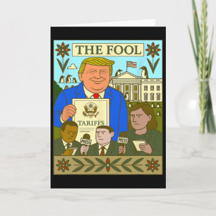 Trump Tarotkort Den Dummingen Utövar Tariff På Pin Kort