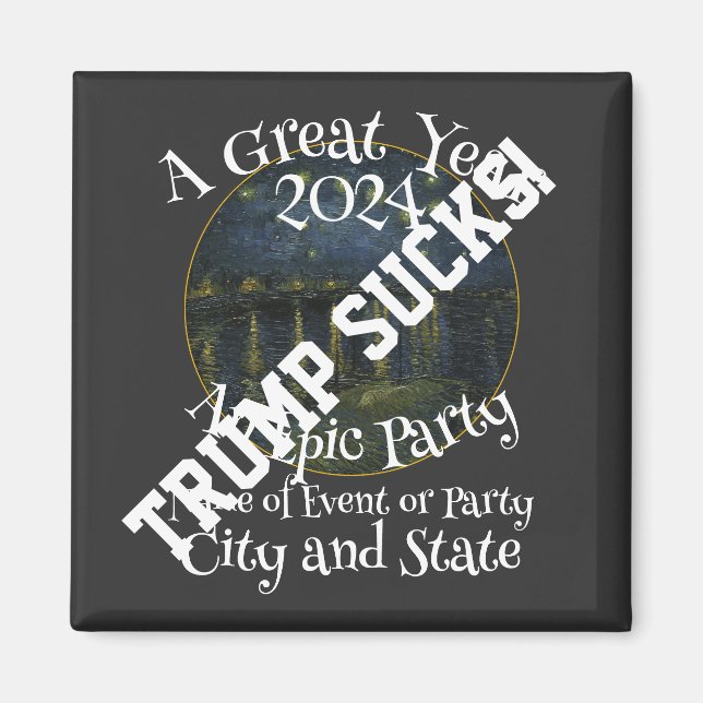 Trump Tea Trädgård Överraskningsfest Block 2024 Magnet (Framsidan)