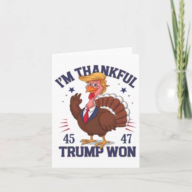 Trump Thanksgiving I är Thankful Trump Won 5 Kort (Framsida)