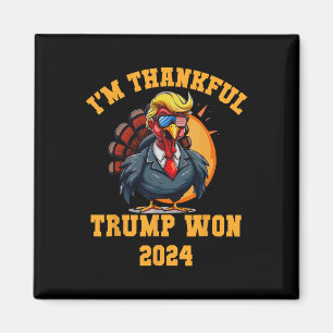 Trump Thanksgiving I är Thankful Trump Won Magnet