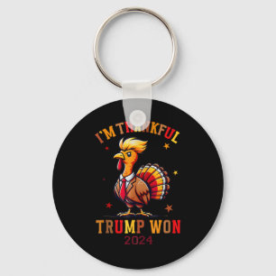 Trump Thanksgiving I är Thankful Trump Won Nyckelring