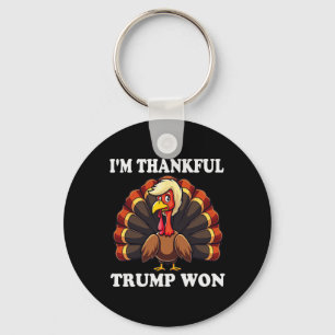 Trump Thanksgiving I is Thankful Trump Won Autumn Nyckelring