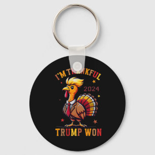 Trump Thanksgiving - Jag är tacksam Trump Won 2024 Nyckelring