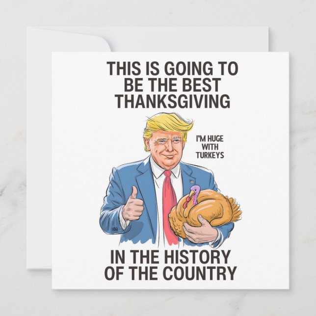 Trump Thanksgiving  Julkort (Framsida)