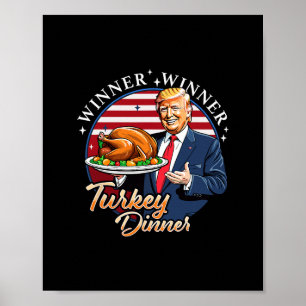 Trump Thanksgiving Skämt Roligt Trump Vinnare Vinn Poster