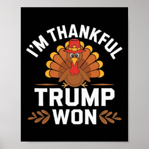 Trump Thanksgiving-tröja Jag är tacksam att Trump Poster