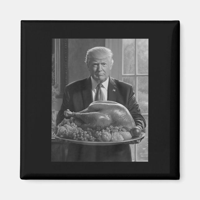 Trump Thanksgiving Turkey Funny Firande Magnet (Framsidan)