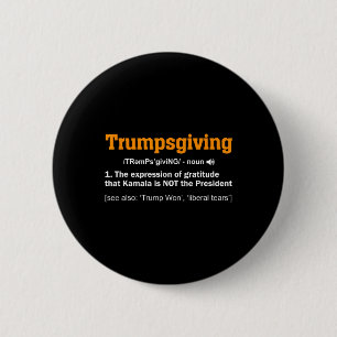 Trump Thanksgiving Vinnare Vinnare Rolig Turkey Da Knapp