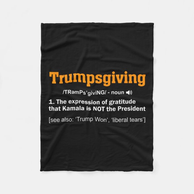 Trump Thanksgiving Winner Winner Funny Turkiska da Fleecefilt (Framsidan)