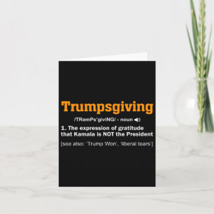 Trump Thanksgiving Winner Winner Funny Turkiska da Kort