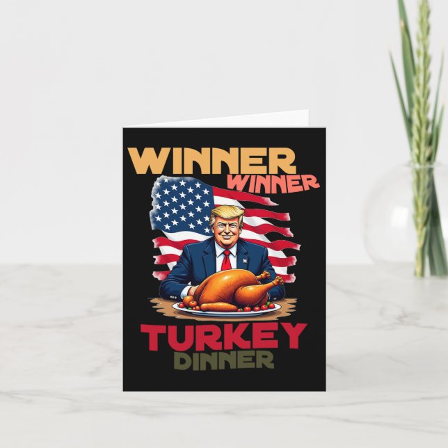 Trump Thanksgiving Winner Winner Turkey Dinner Coo Kort (Framsida)